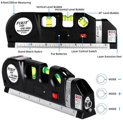 Imported 5 in 1 Multi Purpose Laser Level Pro 3 Laser Leveler Scale Power Tool